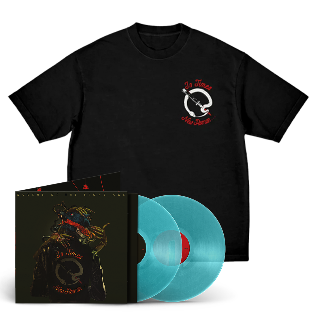 In Times New Roman... Translucent Blue 2lp + In Times New Roman... Cover T-Shirt