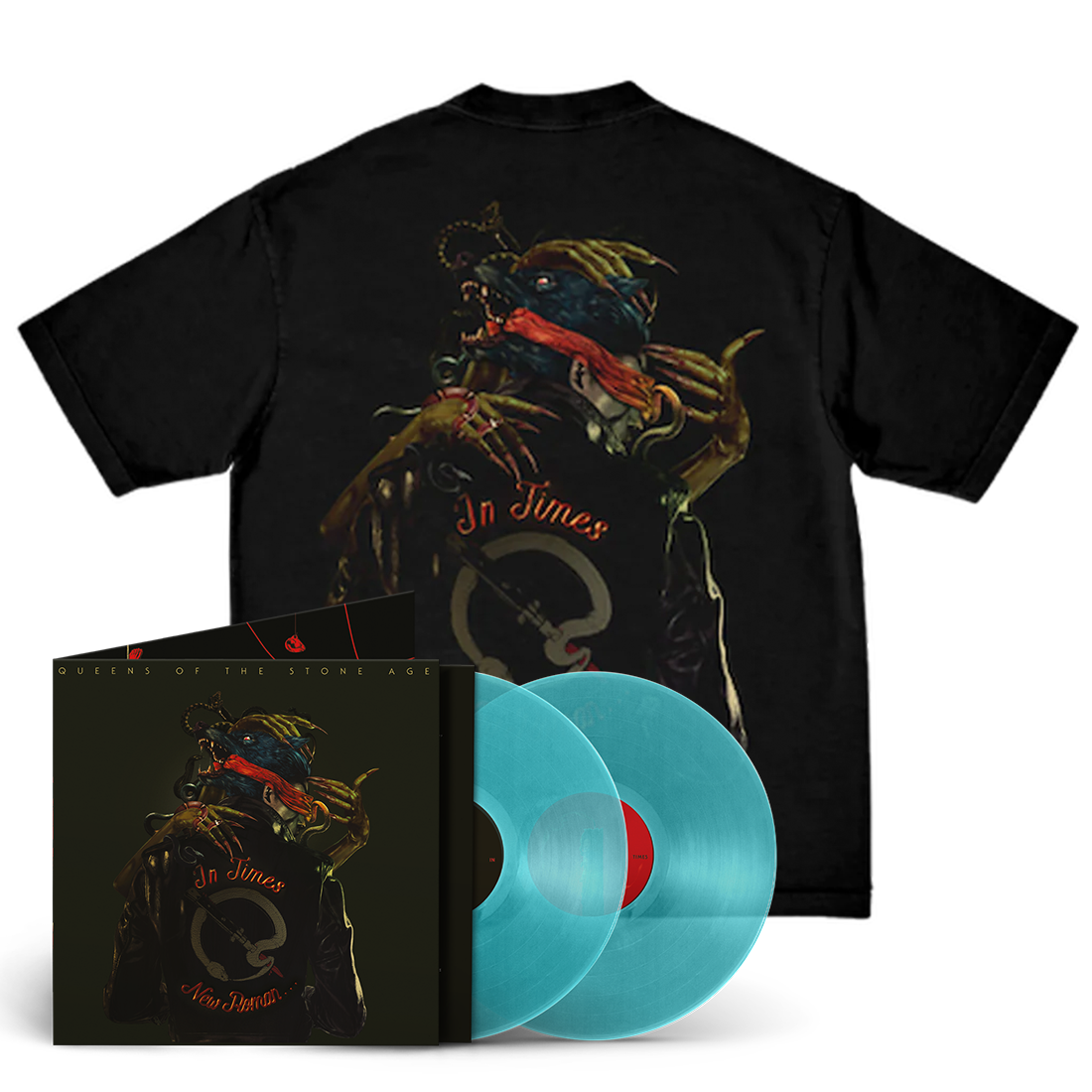 In Times New Roman... Translucent Blue 2lp + In Times New Roman... Cover T-Shirt