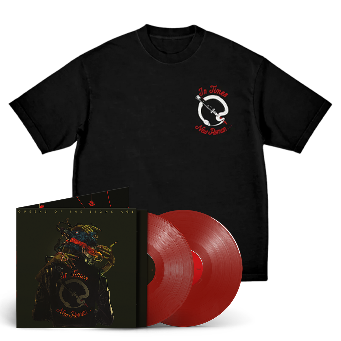 In Times New Roman... Opaque Red 2lp + In Times New Roman... Cover T-Shirt