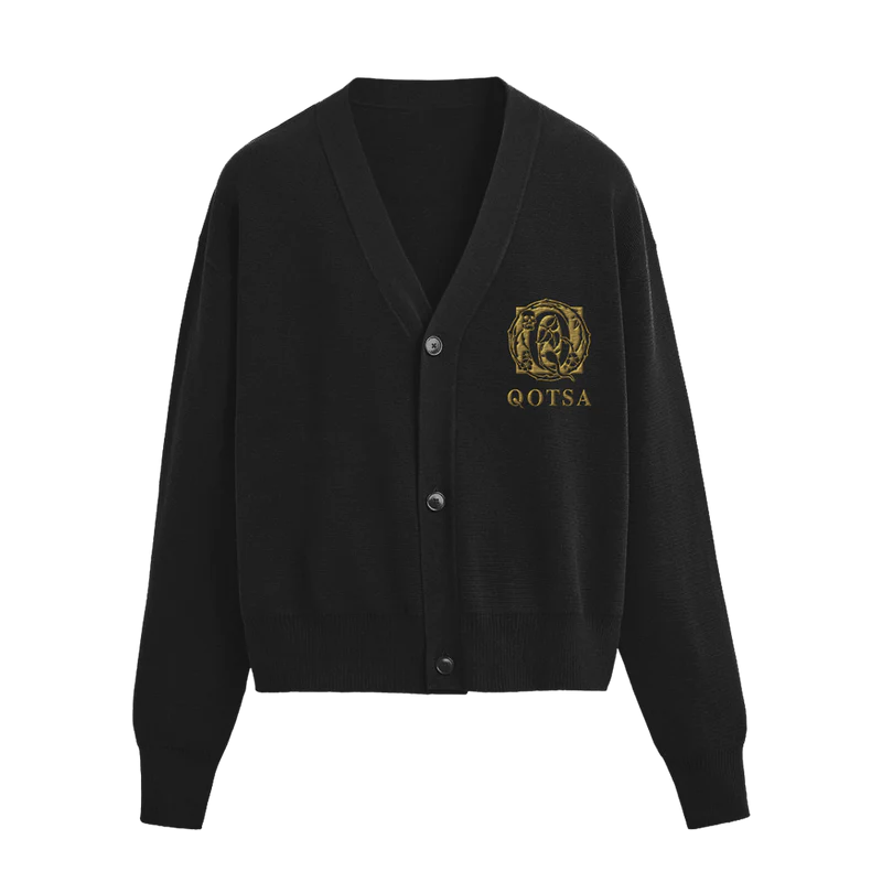 Queens Of The Stone Age - Catacombs Q Embroidered Cardigan (Black)