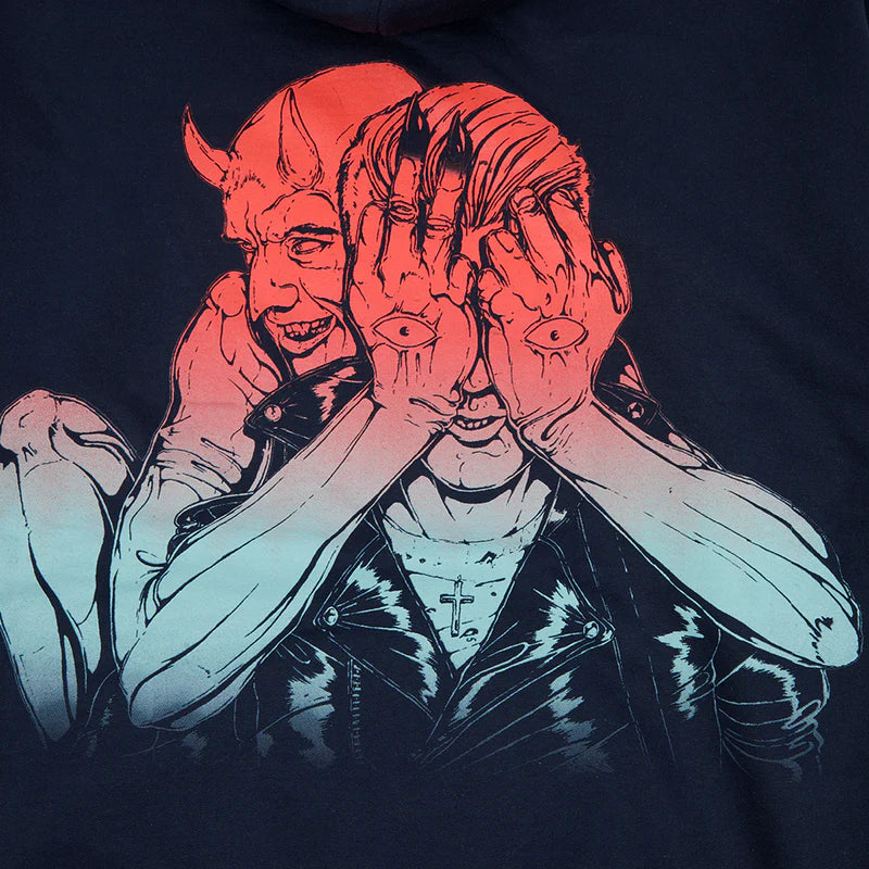 Queens Of The Stone Age - Unborn Again Navy Pullover Hoodie