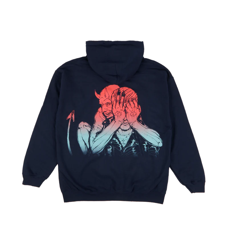 Queens Of The Stone Age - Unborn Again Navy Pullover Hoodie