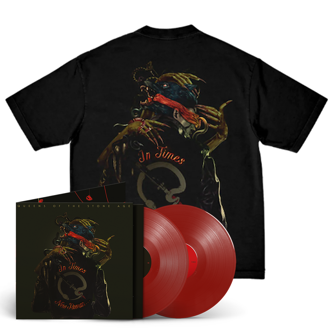 In Times New Roman... Opaque Red 2lp + In Times New Roman... Cover T-Shirt