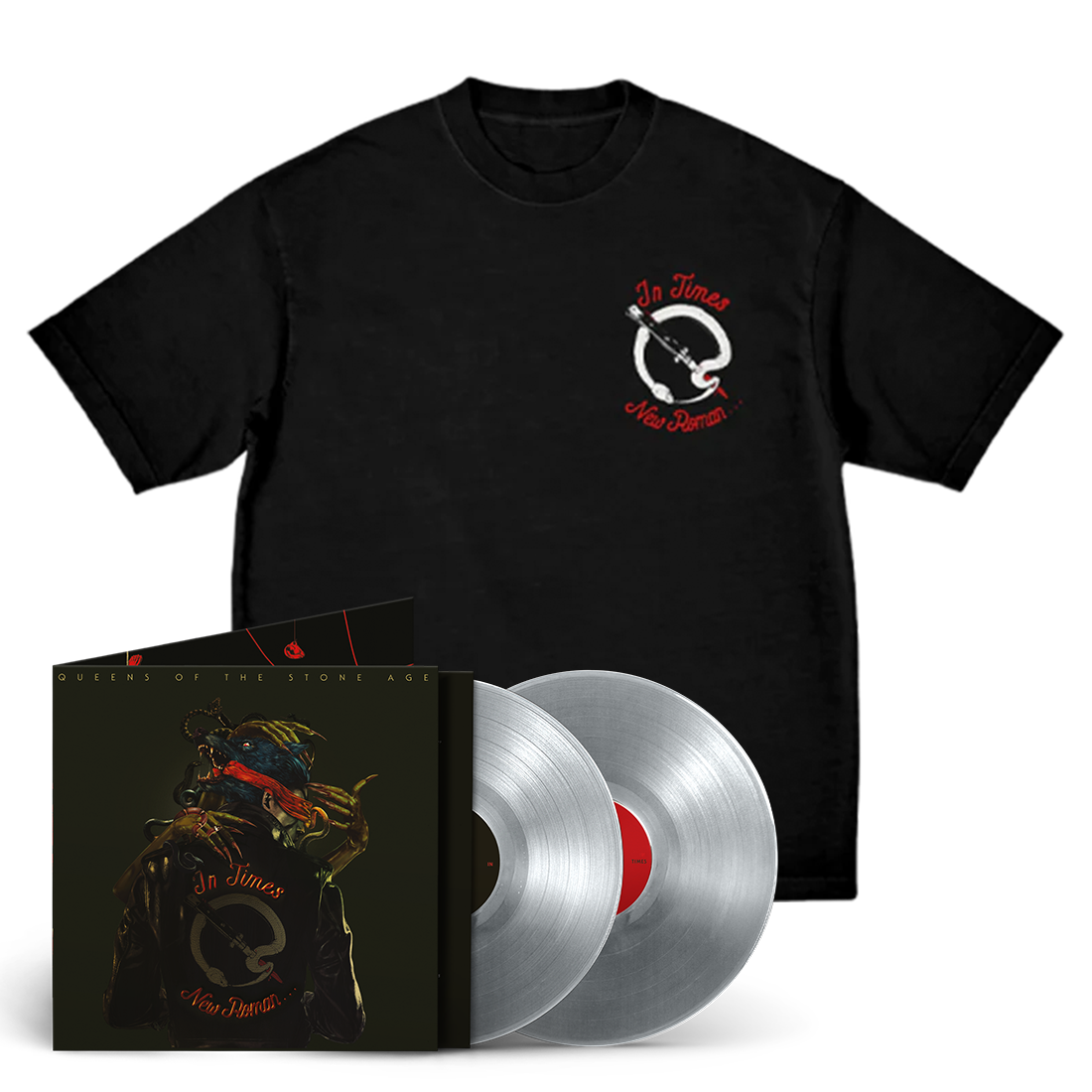 In Times New Roman... Opaque Silver 2lp + In Times New Roman... Cover T-Shirt