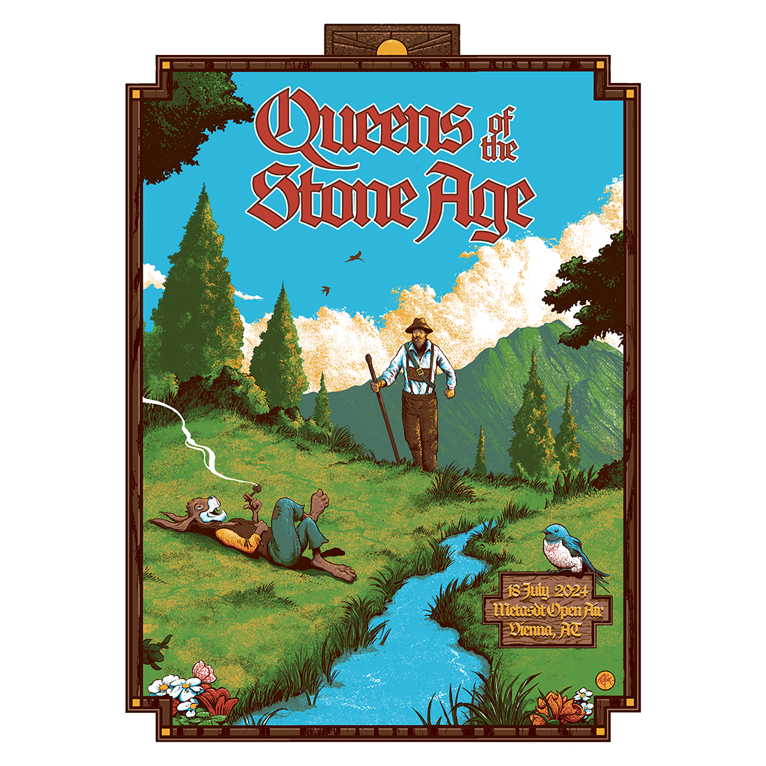 Queens Of The Stone Age - Vienna City Specific Standard Lithograph