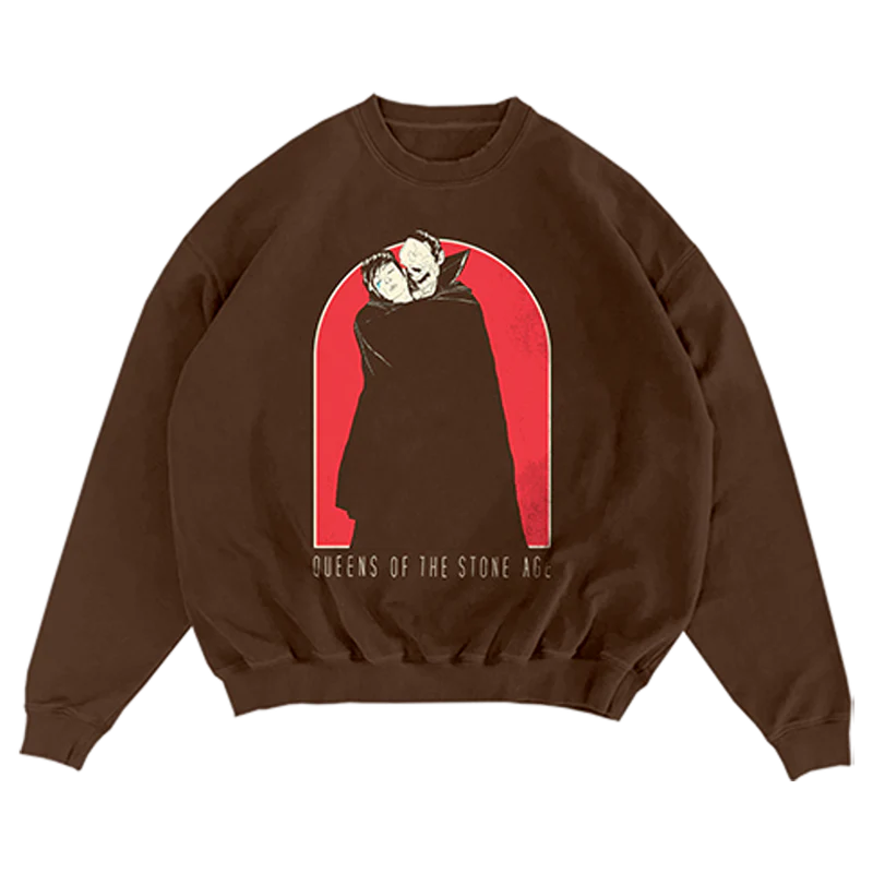 Queens Of The Stone Age - Like Clockwork Cover Crewneck (Brown)