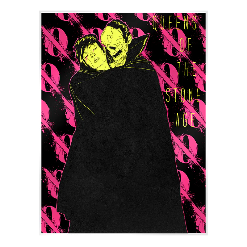 Queens Of The Stone Age - Like Clockwork Flocked Blacklight Poster