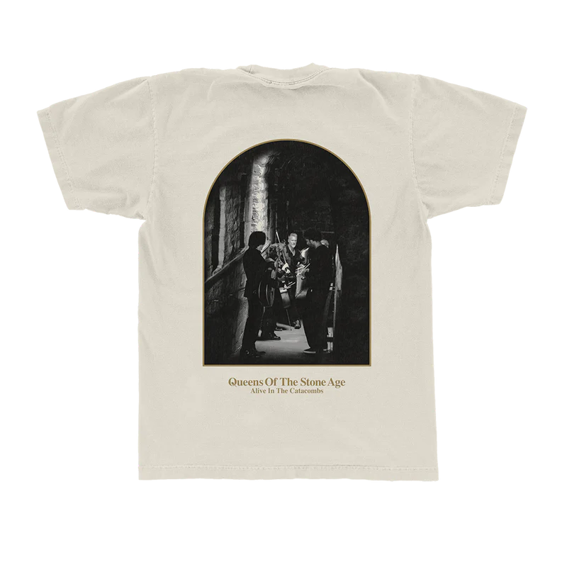 Queens Of The Stone Age - Alive In The Catacombs T-Shirt (White)