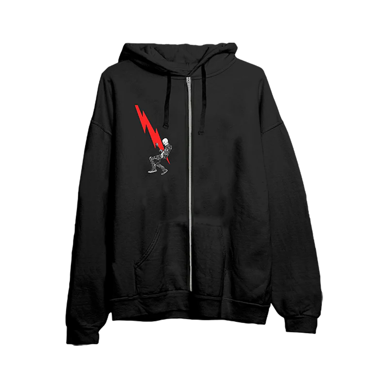 Queens Of The Stone Age - Lightning Bolt Black Zip Hoodie