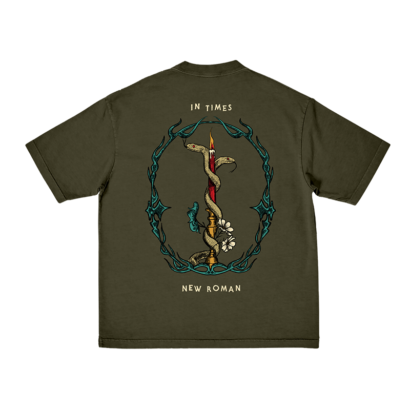 Queens Of The Stone Age - ITNR Military Green Snake T-Shirt